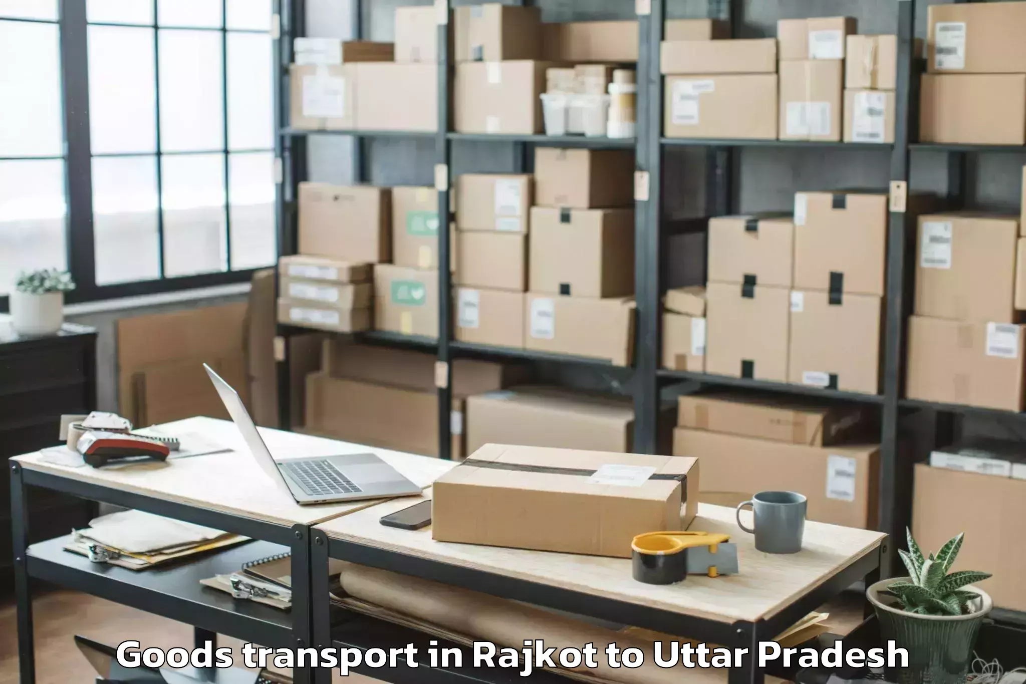 Book Rajkot to Banda Goods Transport Online